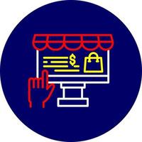 design de ícone criativo de compras online vetor