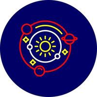 design de ícone criativo do sistema solar vetor