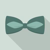 ícone de gravata borboleta verde, estilo simples vetor