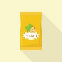 ícone do pacote de amendoim, estilo simples vetor