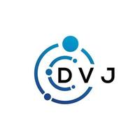 design de logotipo de letra dvj em fundo branco. dvj conceito criativo do logotipo da letra inicial. design de letras dvj. vetor