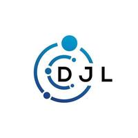 design de logotipo de letra djl em fundo branco. djl conceito de logotipo de carta de iniciais criativas. design de letras djl. vetor