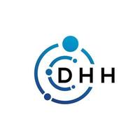 design do logotipo da carta dhh em fundo branco. dhh conceito criativo do logotipo da carta inicial. design de letras dhh. vetor