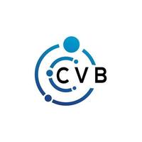 design do logotipo da carta cvb em fundo branco. conceito de logotipo de carta de iniciais criativas cvb. design de letras cvb. vetor