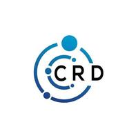 design de logotipo de carta crd em fundo branco. conceito de logotipo de carta de iniciais criativas crd. design de letras crd. vetor