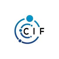 design de logotipo de carta cif em fundo branco. conceito de logotipo de carta de iniciais criativas cif. projeto de letra cif. vetor