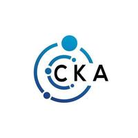 design do logotipo da carta cka em fundo branco. conceito criativo do logotipo da carta inicial cka. design de letras cka. vetor