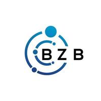 design do logotipo da letra bzb em fundo branco. conceito de logotipo de carta de iniciais criativas bzb. design de letras bzb. vetor