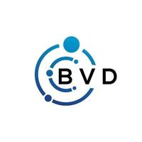 design de logotipo de carta bvd em fundo branco. conceito de logotipo de carta de iniciais criativas bvd. design de letras bvd. vetor