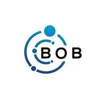 design de logotipo de letra bob em fundo branco. conceito de logotipo de letra de iniciais criativas de bob. desenho de letras bob. vetor