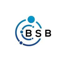 design de logotipo de carta bsb em fundo branco. conceito de logotipo de carta de iniciais criativas bsb. design de letras bsb. vetor