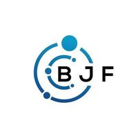 design de logotipo de carta bjf em fundo branco. conceito de logotipo de carta de iniciais criativas bjf. design de letras bjf. vetor