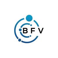 design de logotipo de carta bfv em fundo branco. conceito de logotipo de carta de iniciais criativas bfv. design de letras bfv. vetor