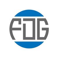 design de logotipo de carta fdg em fundo branco. fdg iniciais criativas circundam o conceito de logotipo. design de letras fdg. vetor