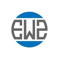 design de logotipo de carta ewz em fundo branco. conceito de logotipo de círculo de iniciais criativas ewz. design de letras ewz. vetor