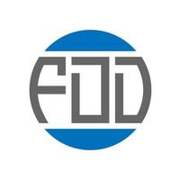 design de logotipo de carta fdd em fundo branco. conceito de logotipo de círculo de iniciais criativas fdd. design de letras fdd. vetor