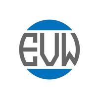design de logotipo de carta evw em fundo branco. conceito de logotipo de círculo de iniciais criativas evw. design de letras evw. vetor