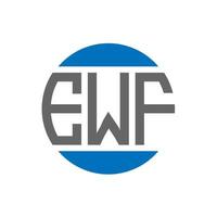 design de logotipo de carta ewf em fundo branco. conceito de logotipo de círculo de iniciais criativas ewf. design de letra ewf. vetor