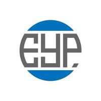 design do logotipo da carta eyp em fundo branco. conceito de logotipo de círculo de iniciais criativas eyp. design de letras eyp. vetor
