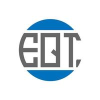 design de logotipo de carta eqt em fundo branco. conceito de logotipo de círculo de iniciais criativas eqt. design de letra eqt. vetor