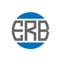 design de logotipo de carta erb em fundo branco. conceito de logotipo de círculo de iniciais criativas erb. design de letras erb. vetor