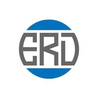 design de logotipo de carta erd em fundo branco. conceito de logotipo de círculo de iniciais criativas erd. design de letra erd. vetor