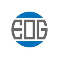 design do logotipo da carta eog em fundo branco. conceito de logotipo de círculo de iniciais criativas eog. design de letras eog. vetor