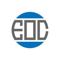 design do logotipo da carta eoc em fundo branco. as iniciais criativas eoc circundam o conceito de logotipo. design de letras eoc. vetor