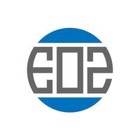 design do logotipo da carta eoz em fundo branco. as iniciais criativas eoz circundam o conceito de logotipo. design de letras eoz. vetor