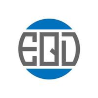 design do logotipo da letra eqd em fundo branco. conceito de logotipo de círculo de iniciais criativas eqd. design de letras eqd. vetor