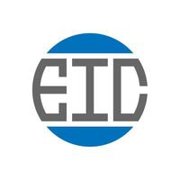 design do logotipo da carta eic em fundo branco. conceito de logotipo de círculo de iniciais criativas eic. design de letras eic. vetor