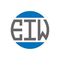 design de logotipo de carta eiw em fundo branco. conceito de logotipo de círculo de iniciais criativas eiw. design de letras eiw. vetor