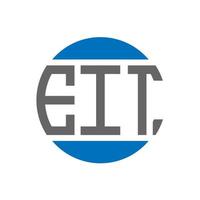 design de logotipo de carta eit em fundo branco. eit conceito de logotipo de círculo de iniciais criativas. eit design de letras. vetor