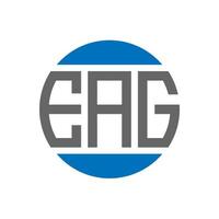design de logotipo de carta eag em fundo branco. conceito de logotipo de círculo de iniciais criativas eag. design de letras eag. vetor