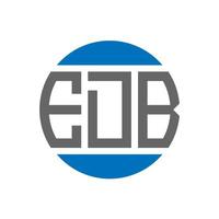 design do logotipo da carta edb em fundo branco. conceito de logotipo de círculo de iniciais criativas edb. design de letras edb. vetor