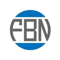 design de logotipo de carta fbn em fundo branco. fbn iniciais criativas círculo conceito de logotipo. design de letras fbn. vetor