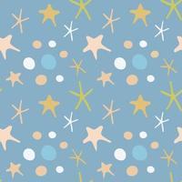 padrão perfeito com estrelas para têxteis de bebê vetor