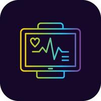 design de ícone criativo de monitor de ecg vetor