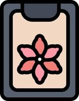prancheta de flores clipe de primavera ícone de cor plana vetor ícone modelo de banner