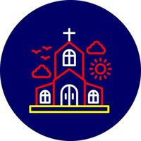 design de ícone criativo de igreja vetor