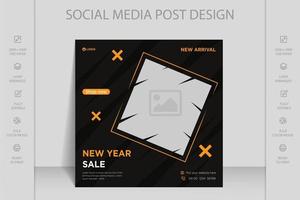 feliz natal, férias de inverno e feliz ano novo design de modelo de banner quadrado. post de mídia social de venda de inverno. utilizável para post de mídia social, cartão, banner, cartazes, capas e web. vetor