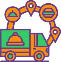 design de ícone criativo de entrega de comida vetor