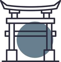 design de ícone criativo de portão torii vetor