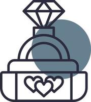 design de ícone criativo de aliança de casamento vetor