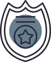 design de ícone criativo de distintivo de polícia vetor