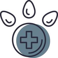 design de ícone criativo de pé veterinário vetor