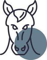 design de ícone criativo de cavalo vetor