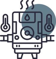 design de ícone criativo de aquecedor de água vetor