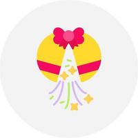 design de ícone criativo de bola de confete vetor