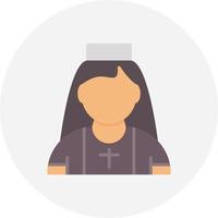 design de ícone criativo de freira vetor